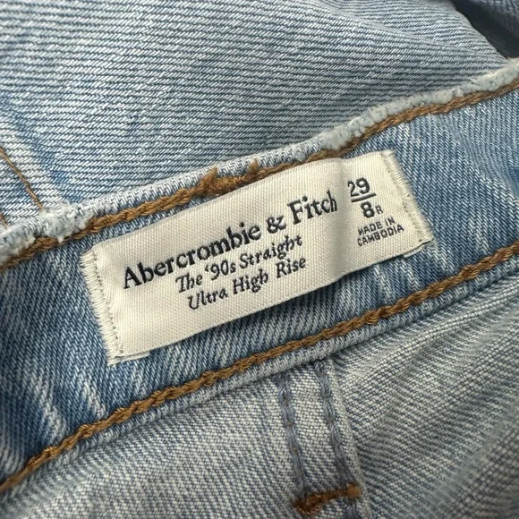 Abercrombie 90’s straight ultra high rise denim jeans 29 - Picture 4 of 4